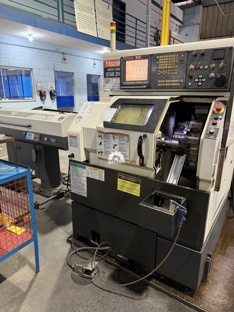 TORNO CNC MAZAK QTN STAR 200 - ANO 2009 - ALIMENTADOR FEDEK
